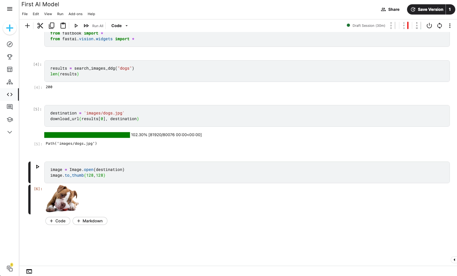 Sampling image data from DuckDuckGo